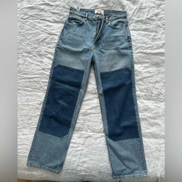 Reformation Clayton Carpenter Patch High Rise Straight Jeans - Picture 3 of 8